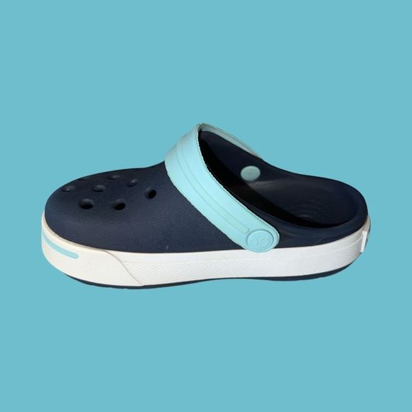 Toddler Crocs Crocband Clog Navy Light Blue Size 8 9 - Picture 3 of 5
